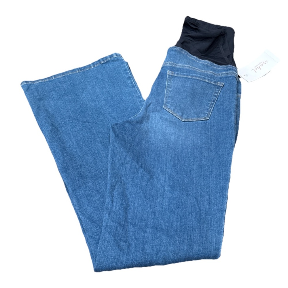 Isabel by Ingrid & Isabel Maternity Crossover Panel Flare Jeans NWT